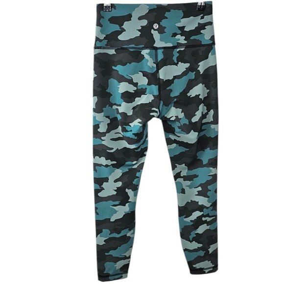 Lululemon Wunder Train High-Rise Tight 25" Heritage 365 Camo Tidewater Teal, 8 - Picture 2 of 9